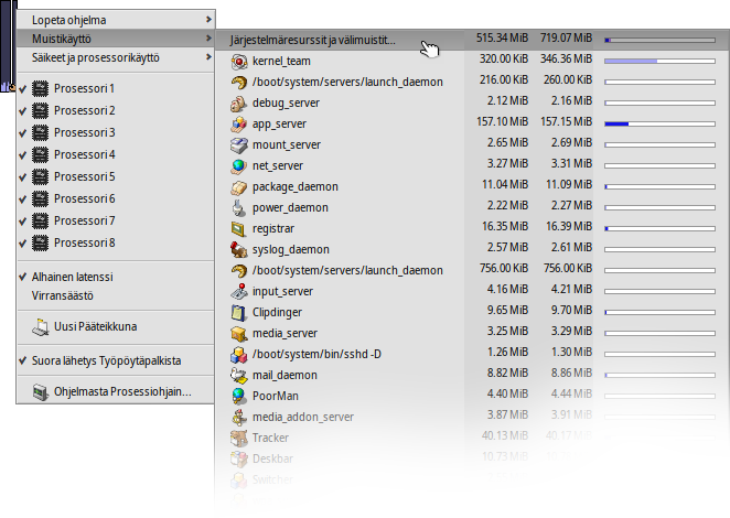 ProcessController - Memory usage