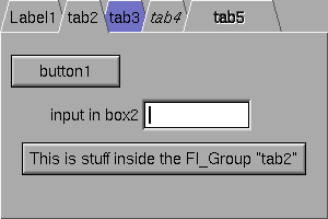 Fl_Tabs widget.