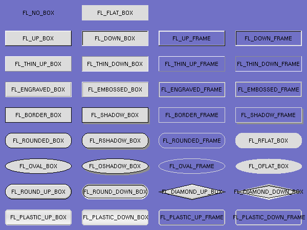 FLTK Box Types