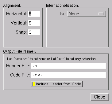 FLUID Preferences Window